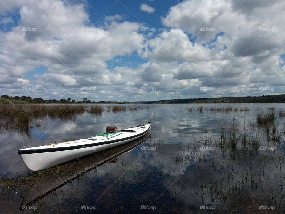 kayak in lake