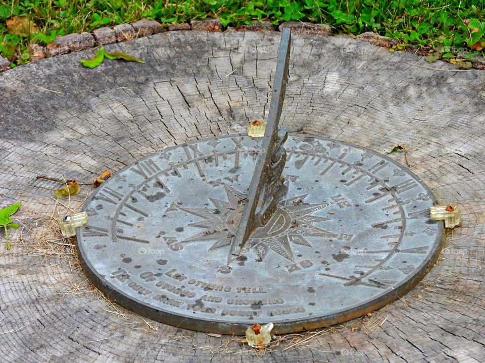 Vacation Series: Summer in the City  - Sundial - device that tells the time of day by the apparent position of the Sun in the sky