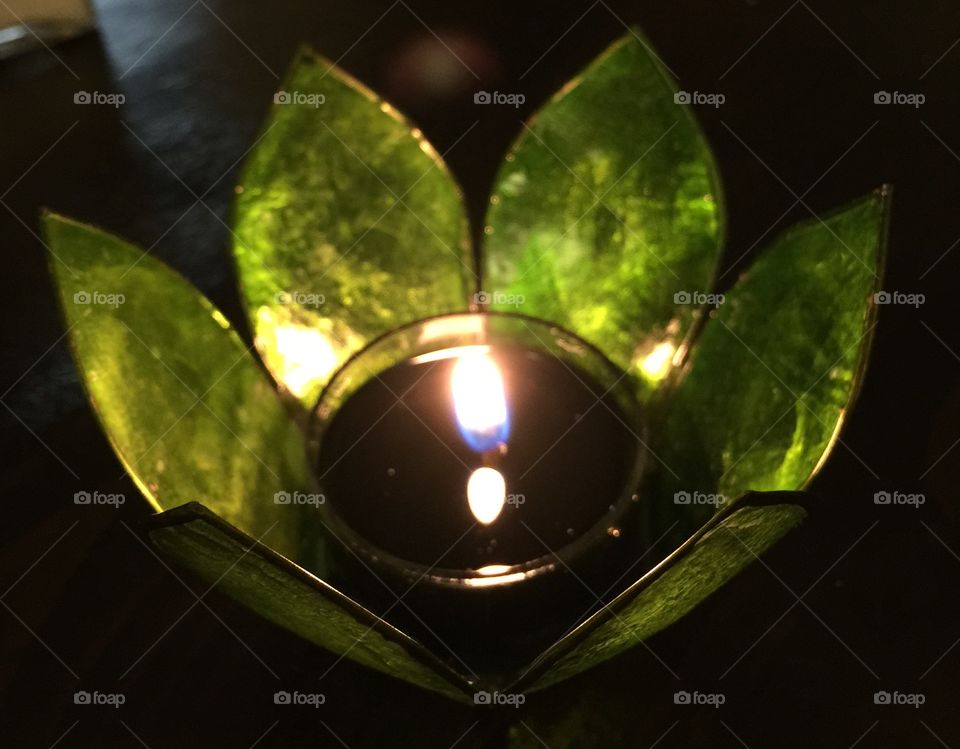 Floral votive candle 4