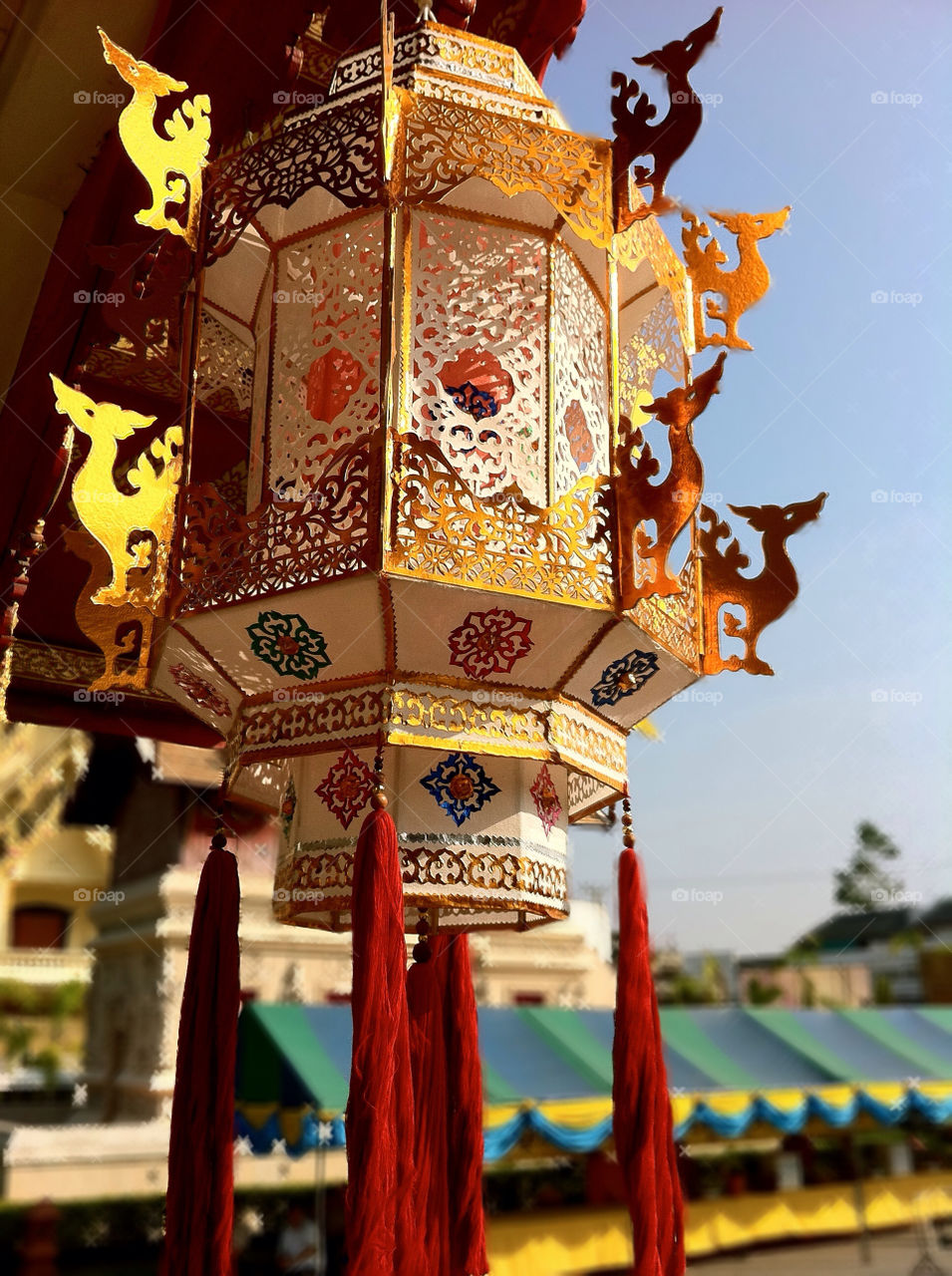 Northern lantern in Thai temple