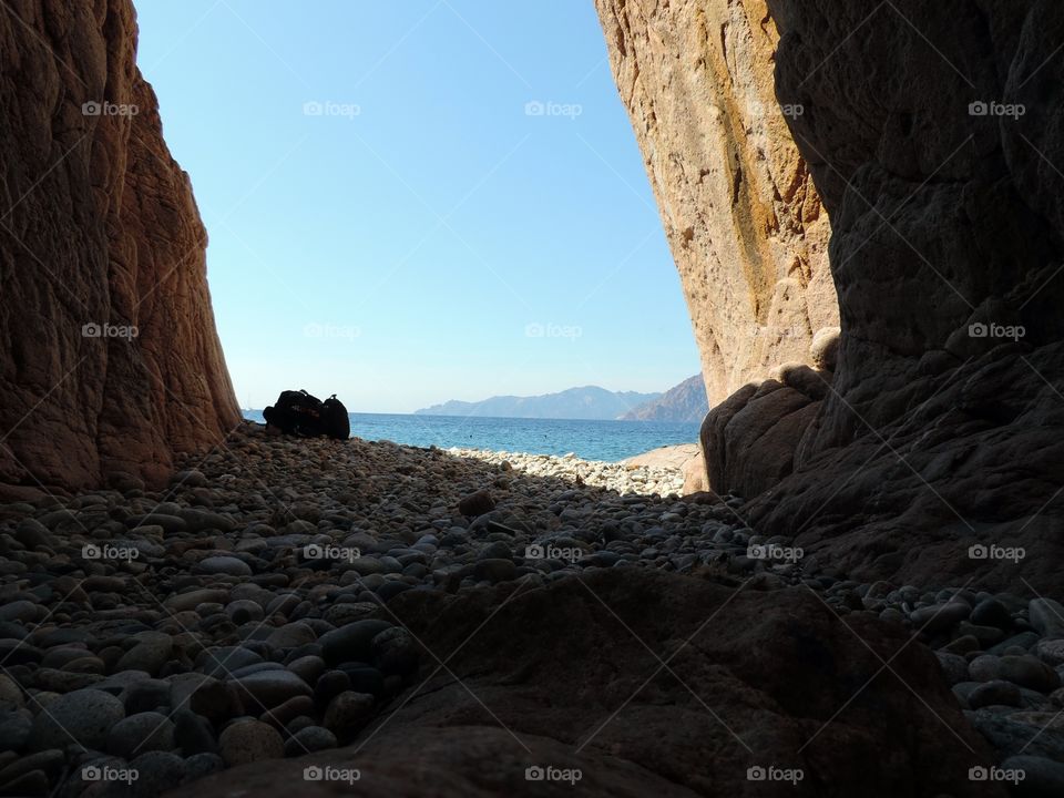 Ficajola beach cave,Corsica,France