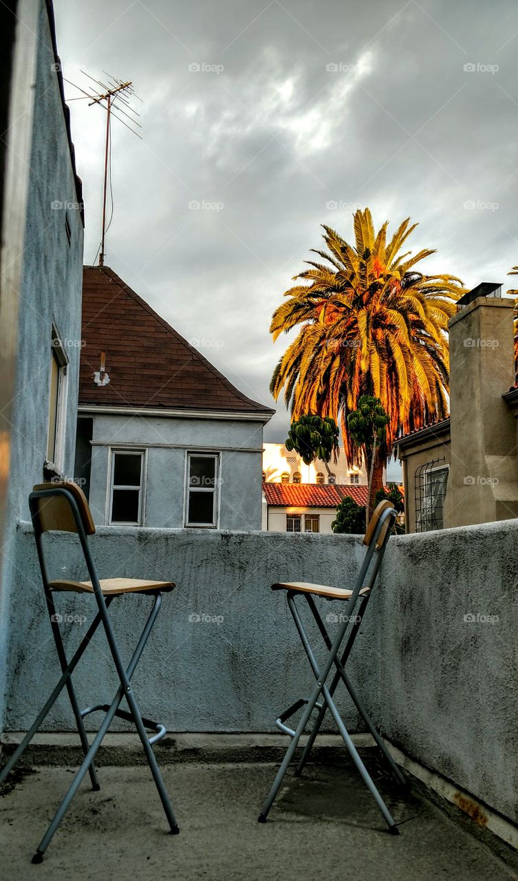 Empty Chairs on a Grey Morning