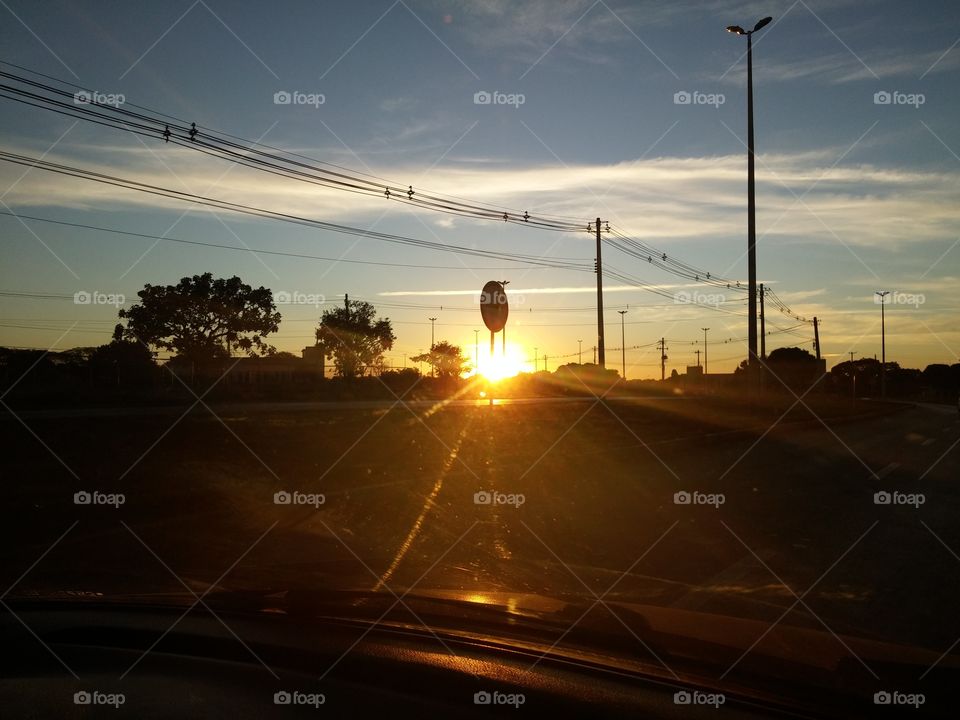 Sunset, Transportation System, Road, Light, Evening