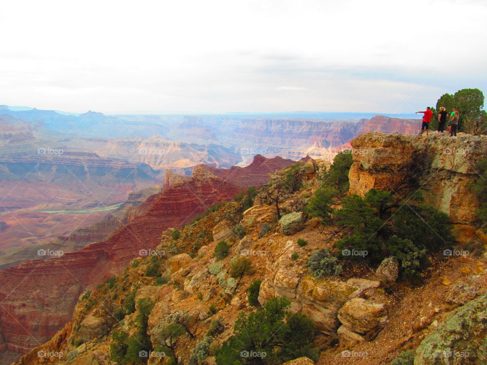 Tourists in grand canyon