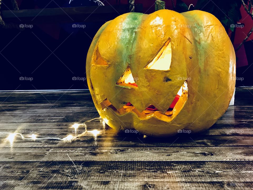 A Halloween pumpkin
