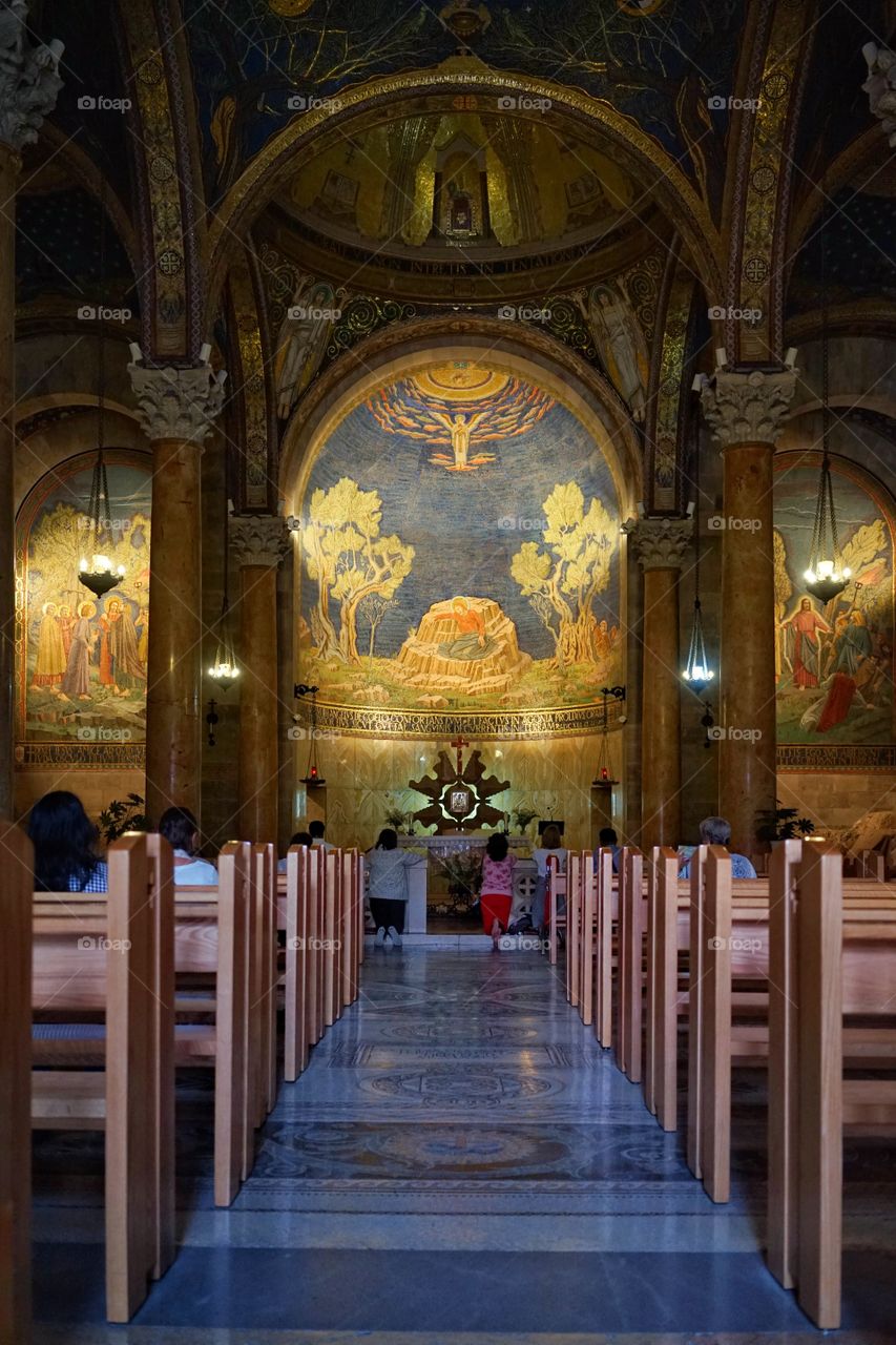 old building of church in Jerusalem of Israel, destination of tourism