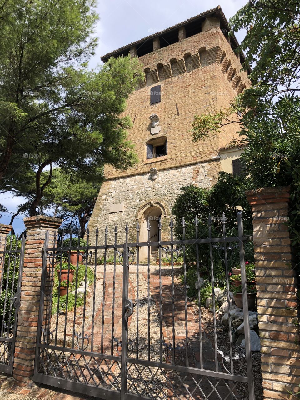 De Bosis Tower, the Napoleonic Fortress, Portonovo bay, Marche region, Italy