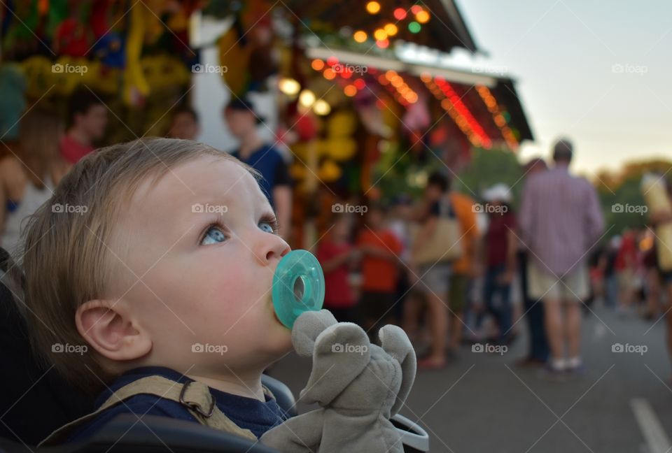 Close-up of boy with pacifier
