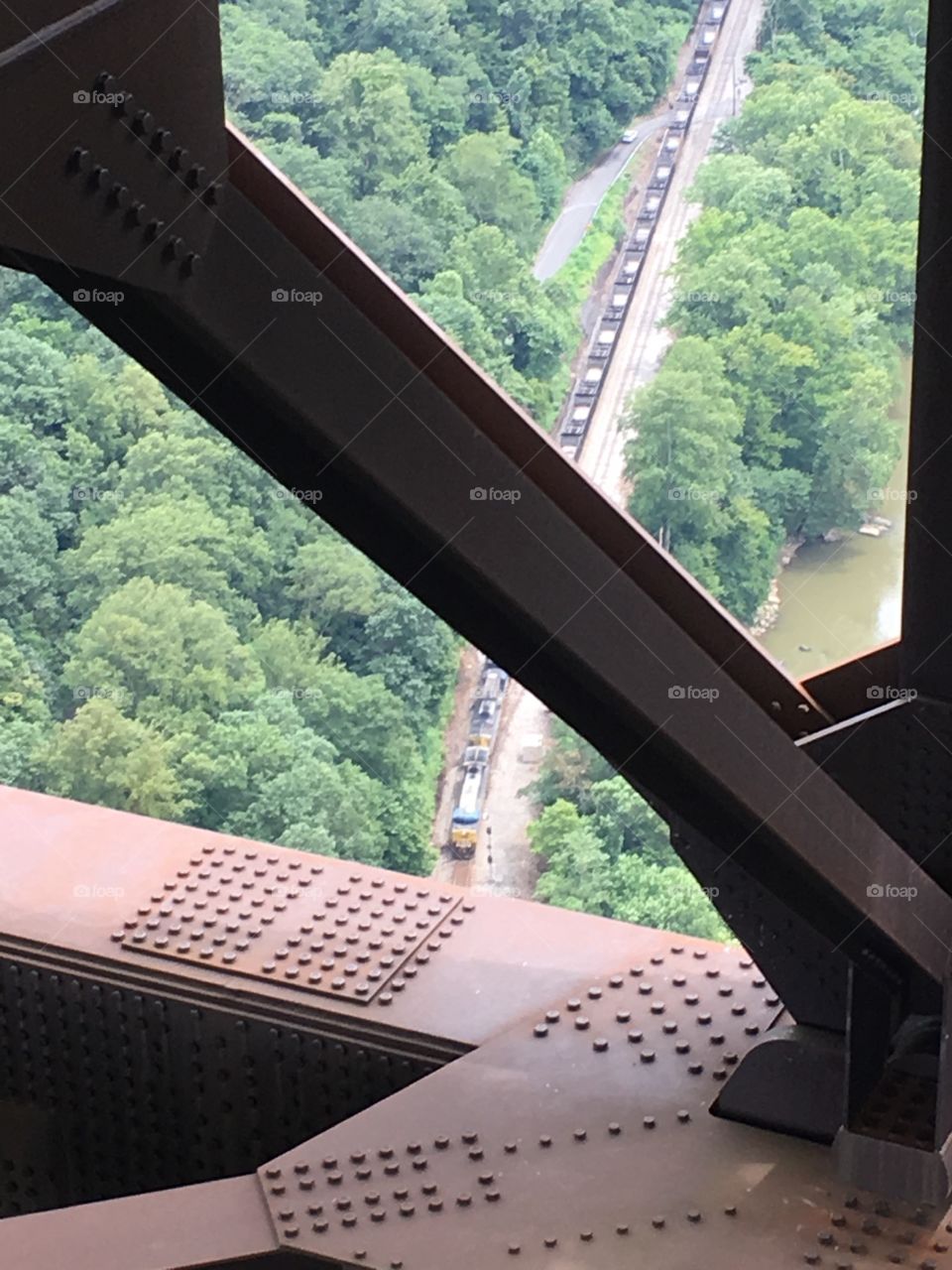 Views from New River Gorge Bridge catwalk- West Virginia 