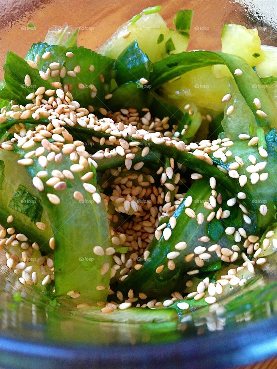 Cucumber with sesame