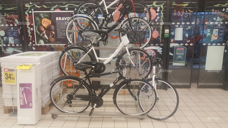 Bike for sale in a shopping mall in France