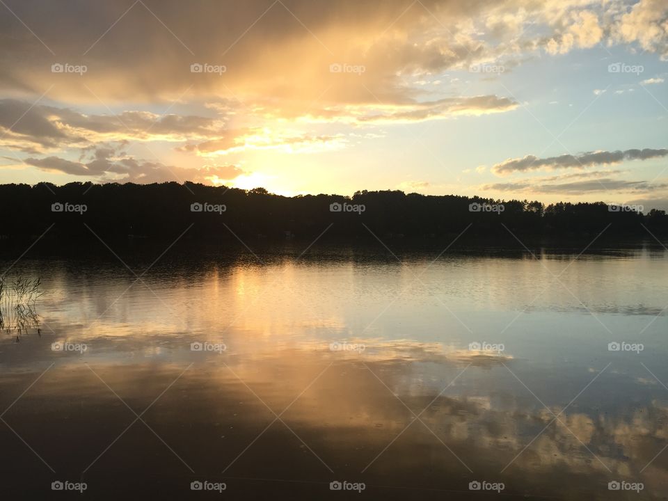 Sunset on Dixon Lake