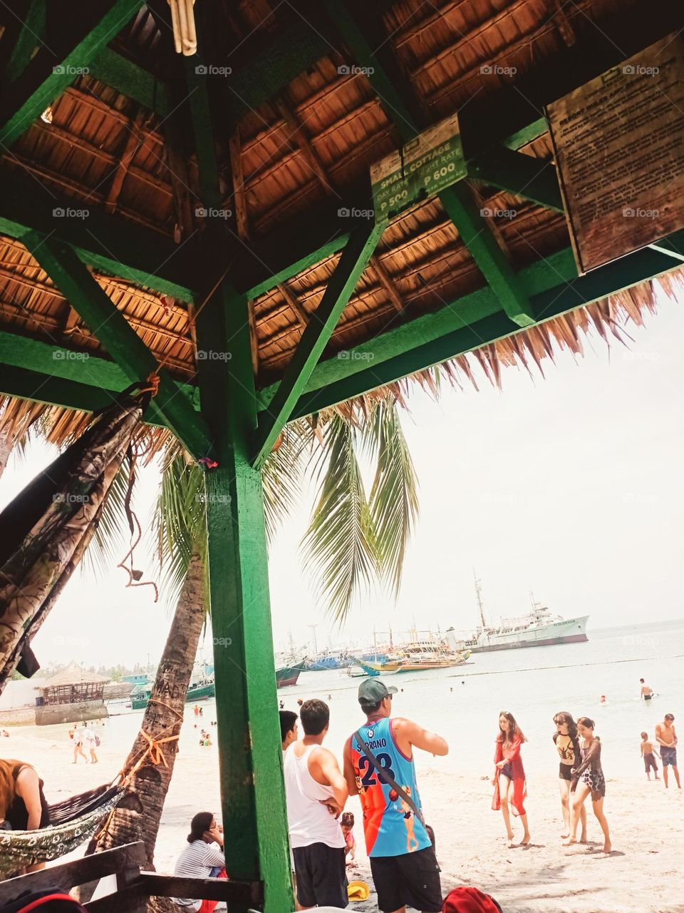 nipa hut beach view