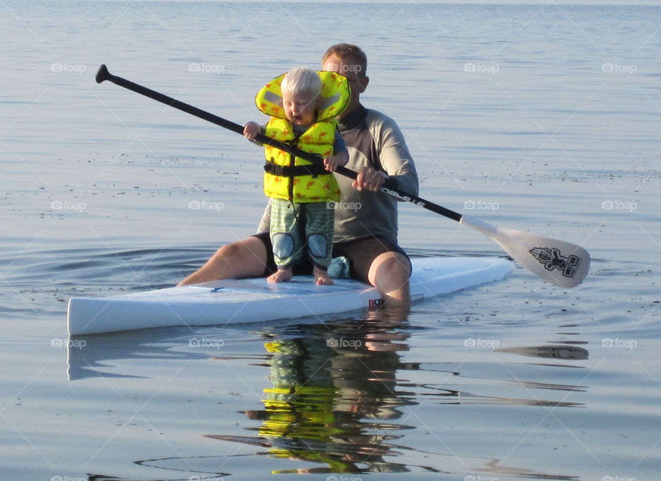 middelfart sup father and son stand up paddle by salsa