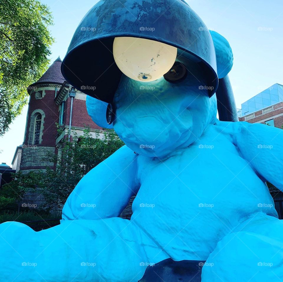 Big blue bear art