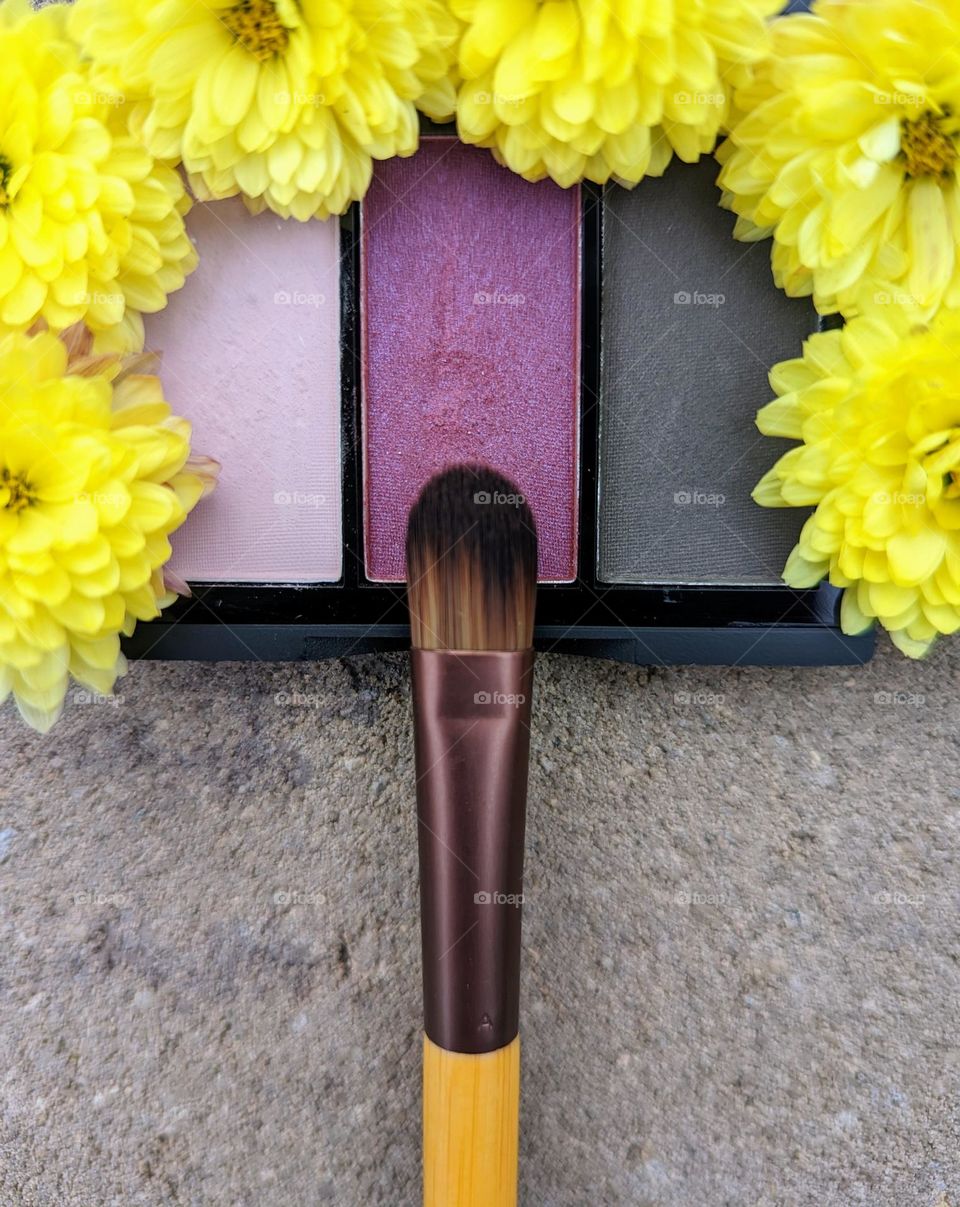 Makeup in plum shades