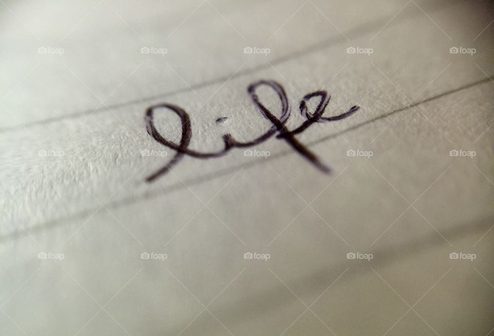 Life handwritten 