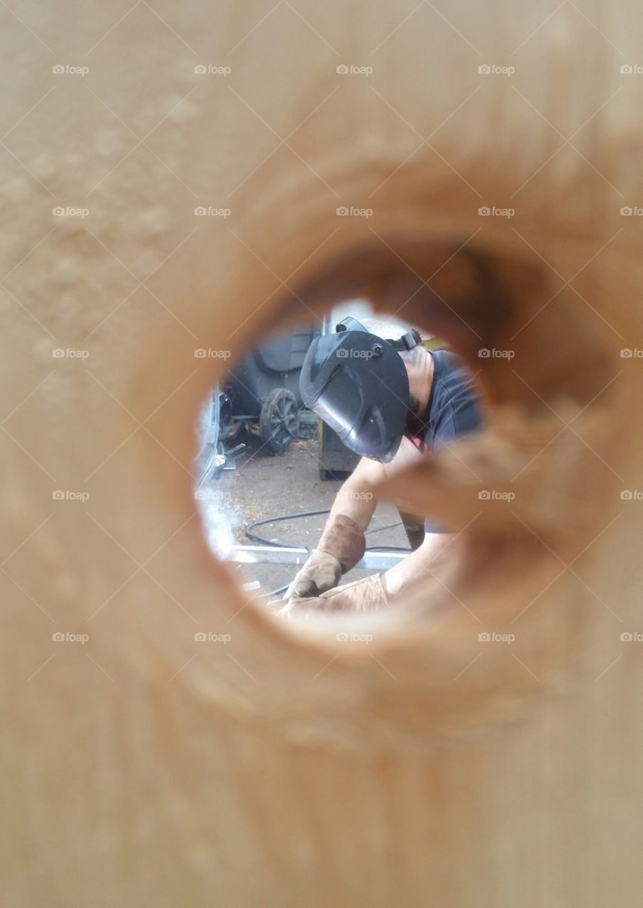 spying thru fence hole II