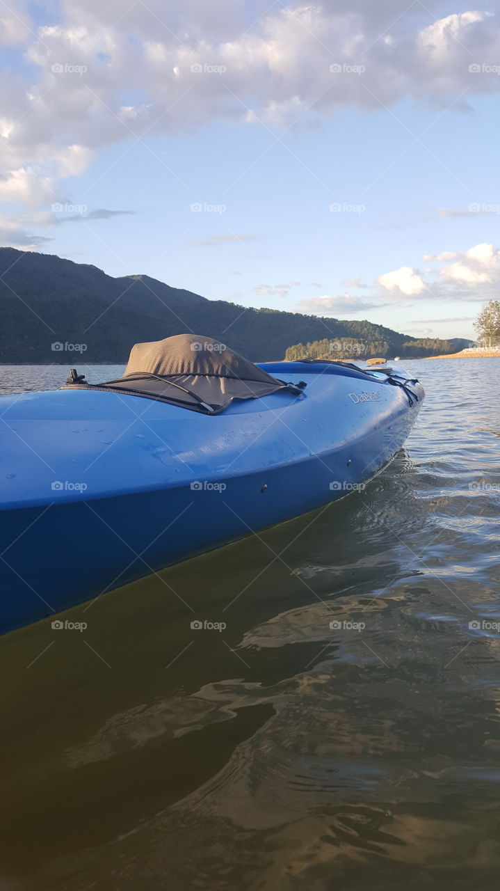 kayaking at the lake