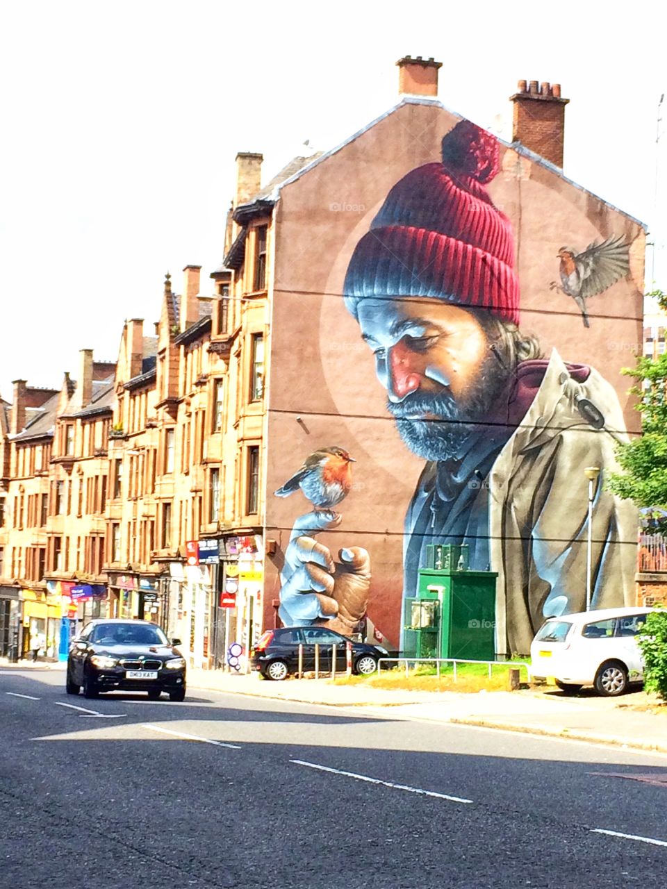 Scotland street artist photography, travel images, street-artist, wall paintings photograph, street photos, UK