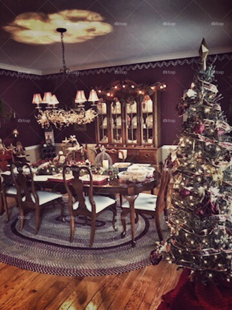 Christmas decor dining table 
