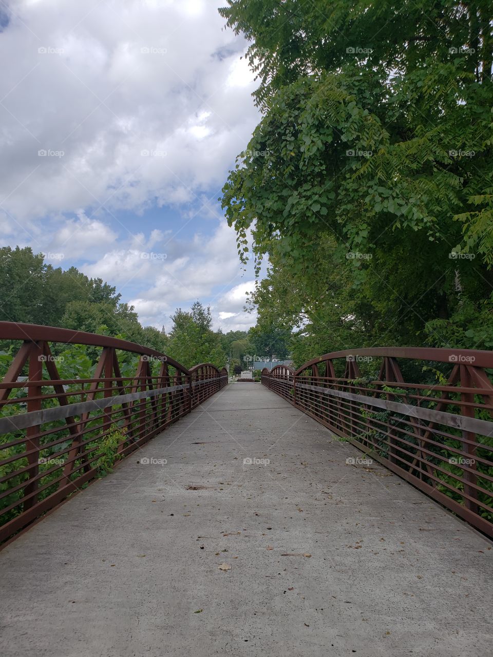 Path over a bridge