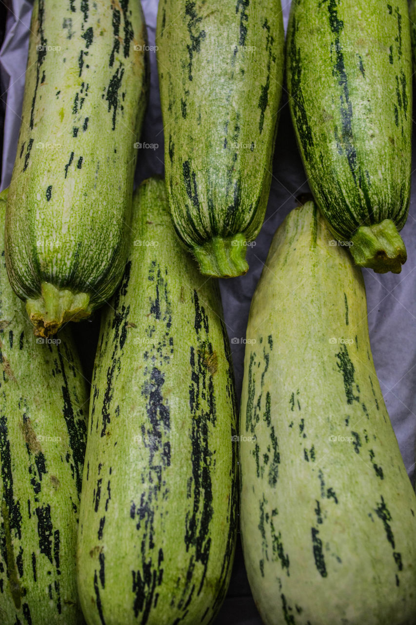 Fresh zucchini for sale at organic fair