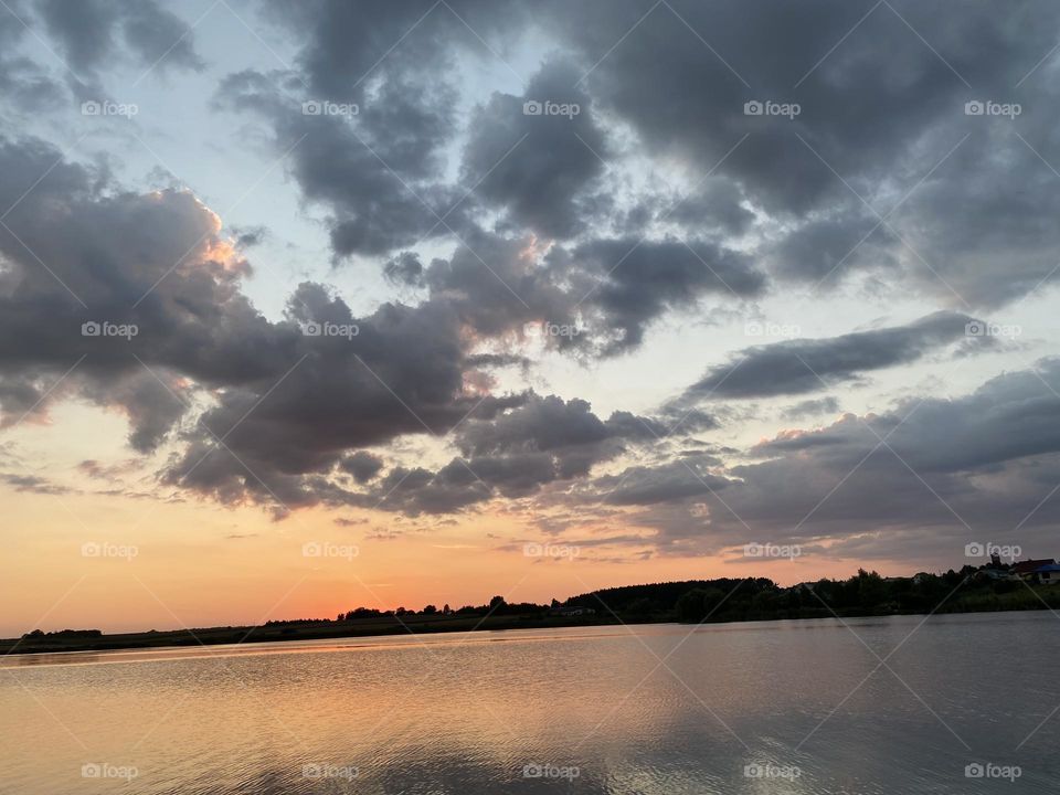 Summer in the city with sky