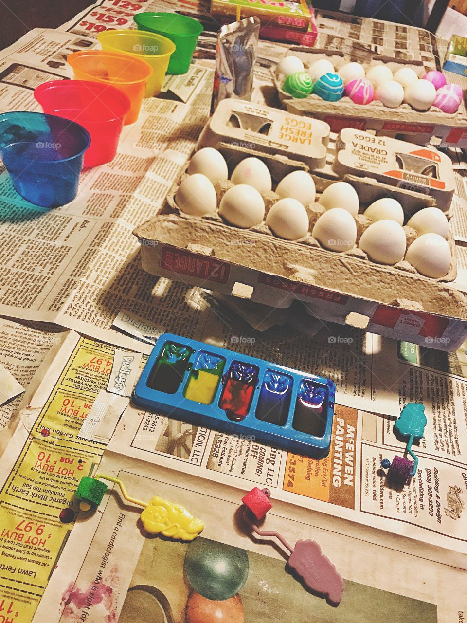 Egg dying...