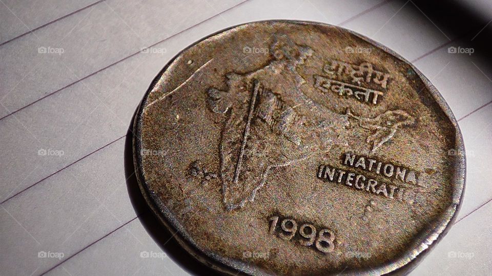 1998 Indian coin back side