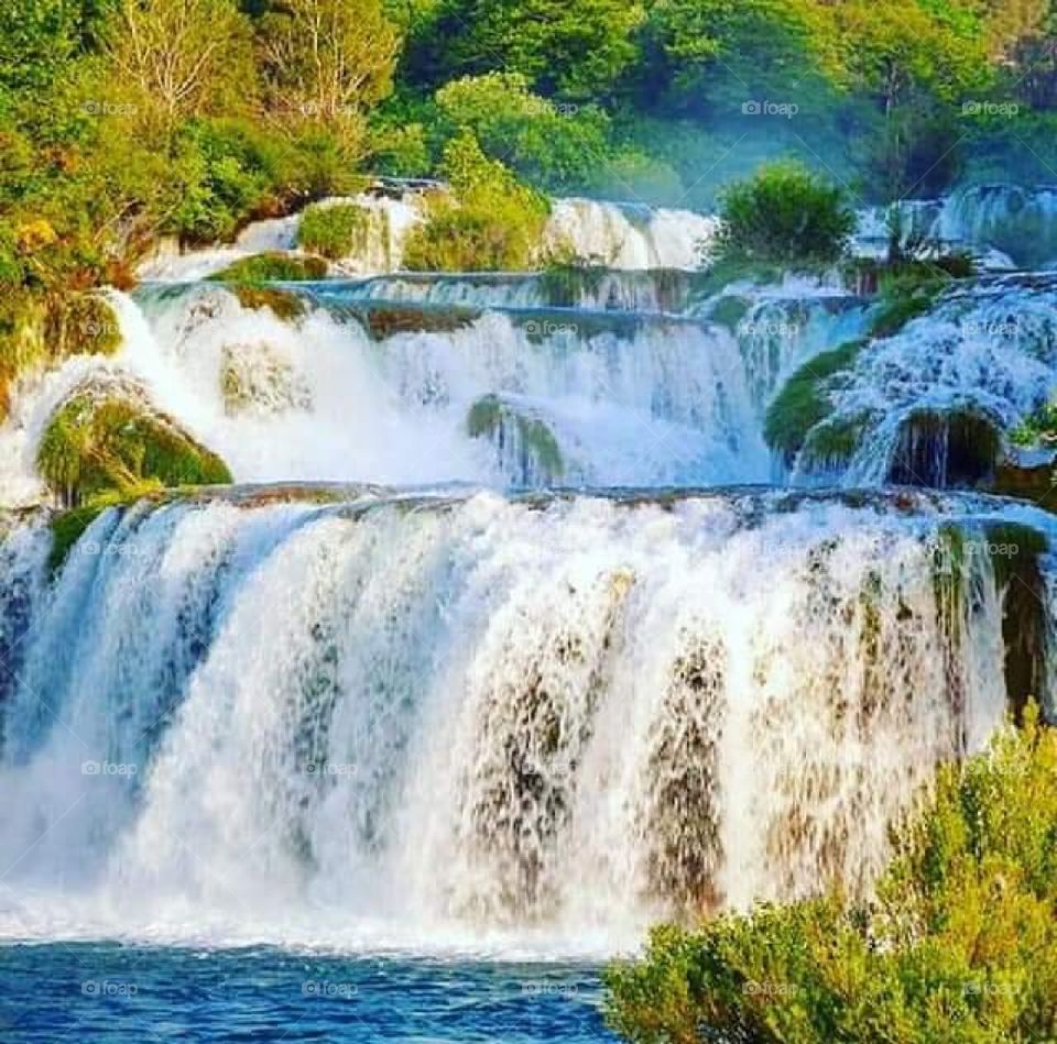 Summer on Krka waterfall