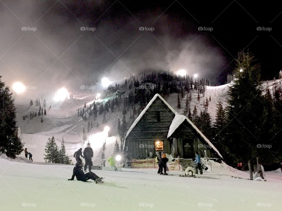 Ski Resort at Night