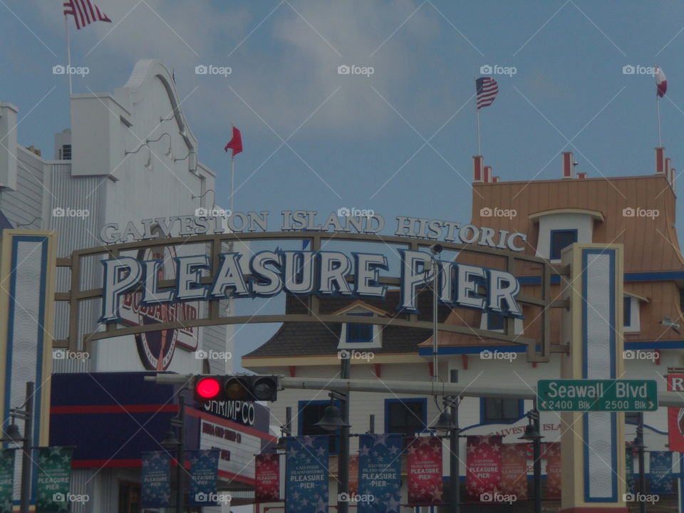 Galveston Island Historic Pleasure Pier on Seawall Blvd