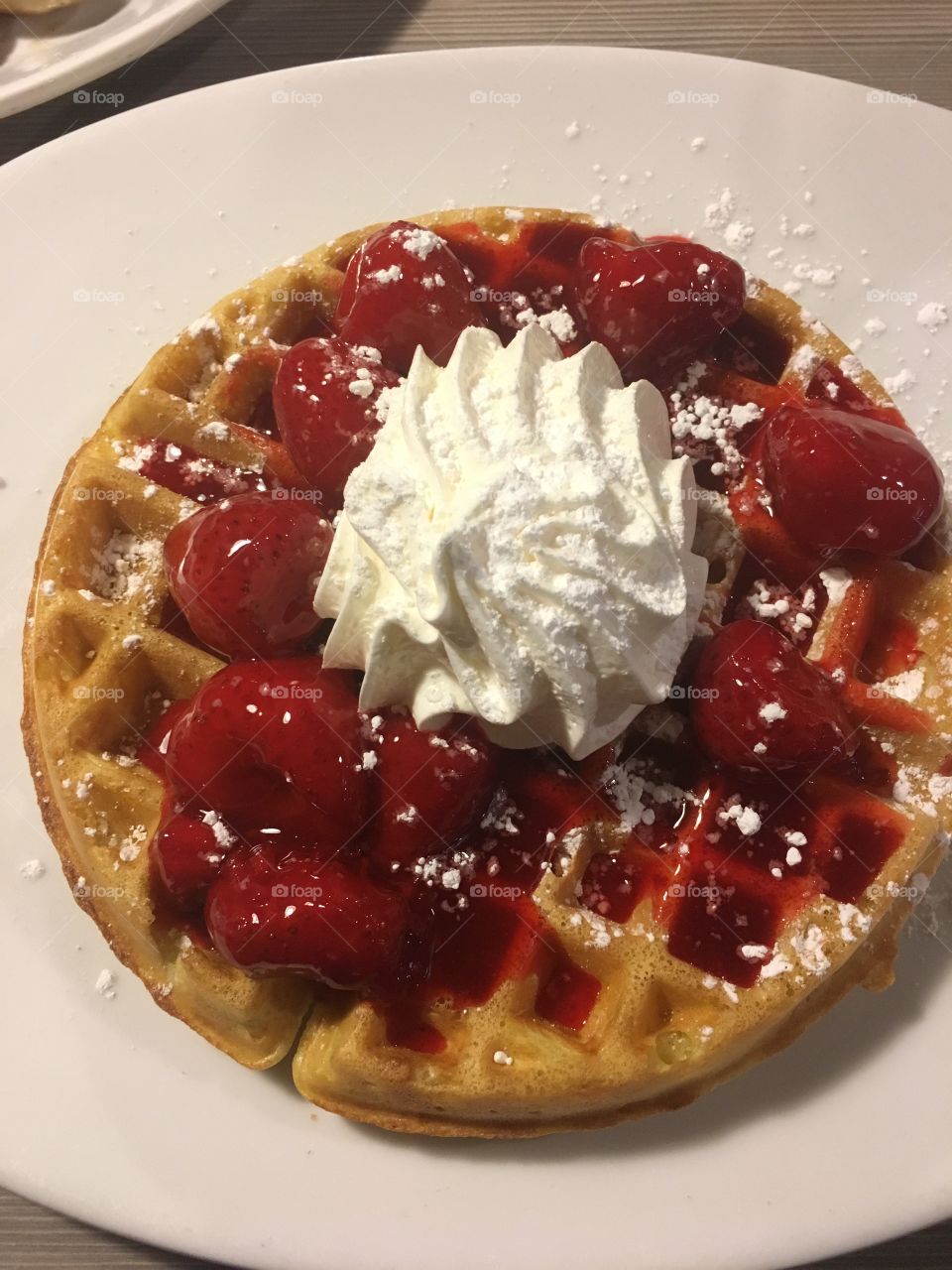 Strawberry waffle from Perkins