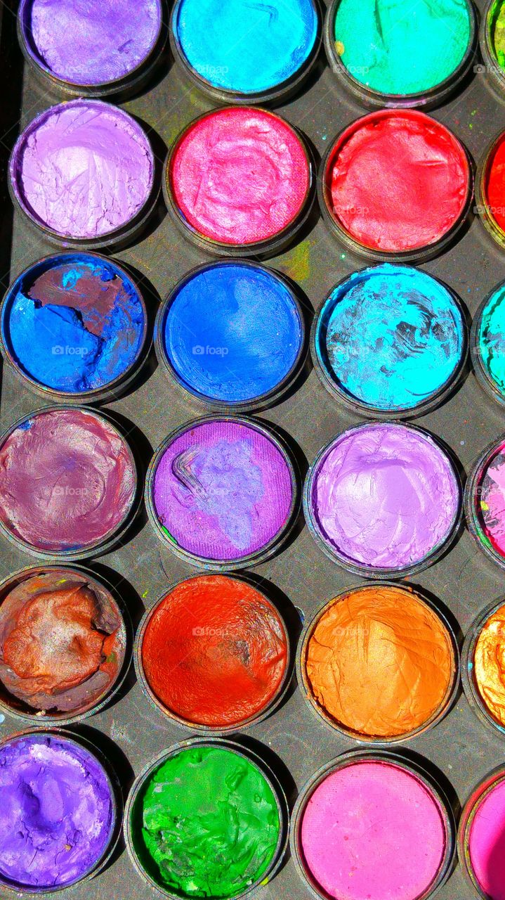 add colours. colourful face paints