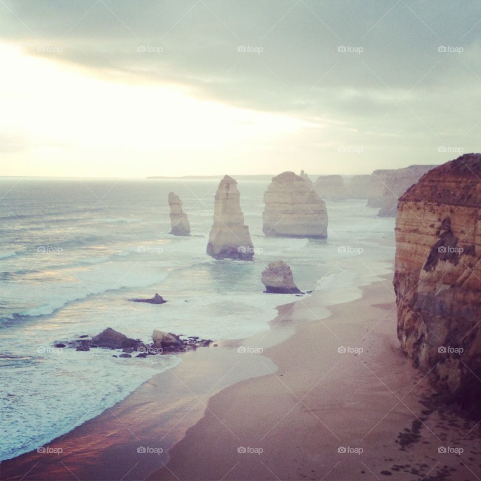 Rocks in the ocean. Photo taken at the Great Ocean Road in Vic Australia 