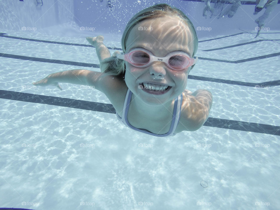 Swimming girl