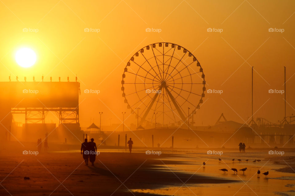 Golden hour in Atlantic city