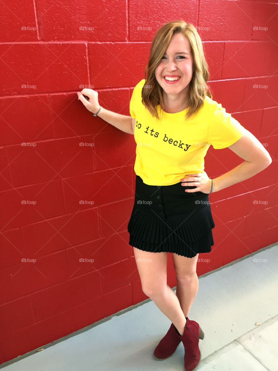 No it's Becky . Taylor swift concert and tshirt 