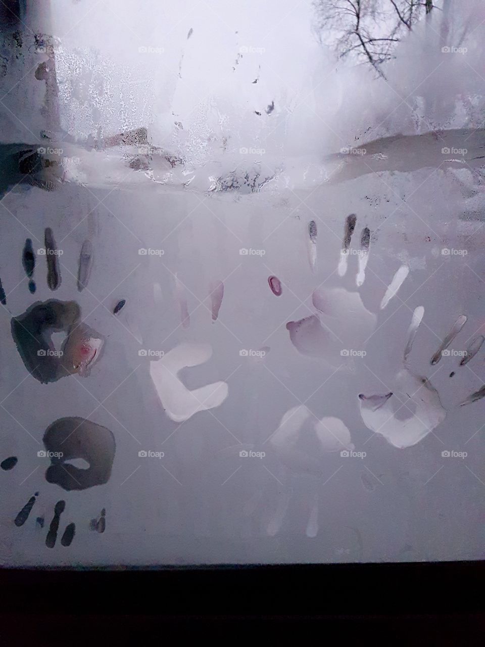 Frozen handprints