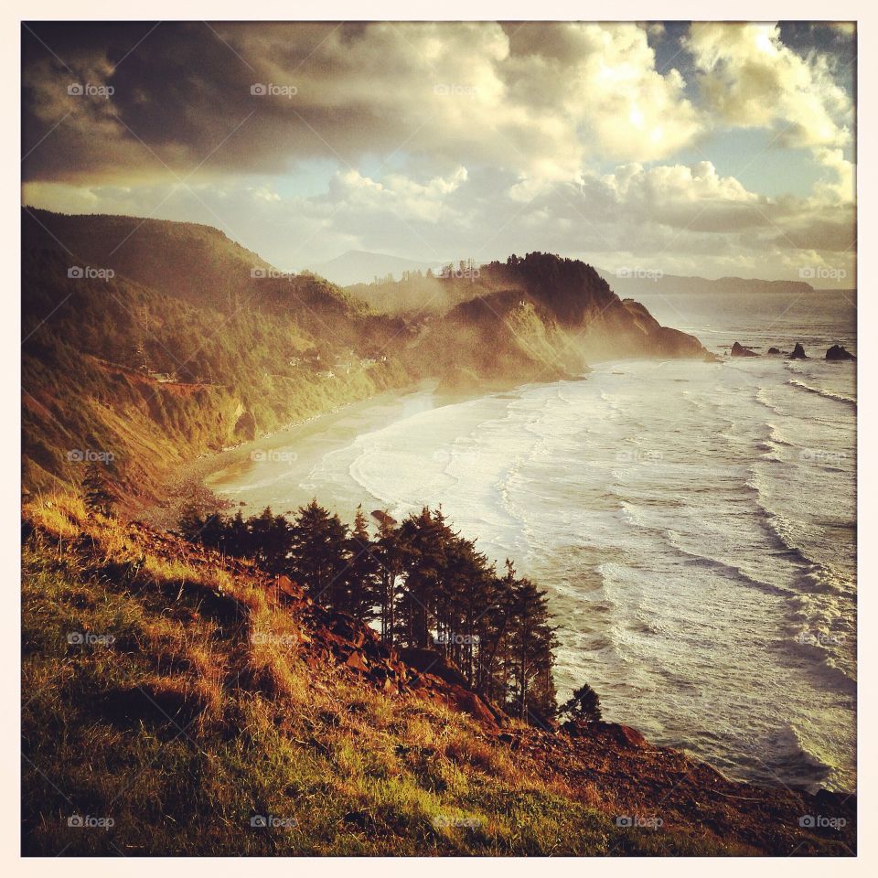 The dramatic landscape of the Oregon coast. 