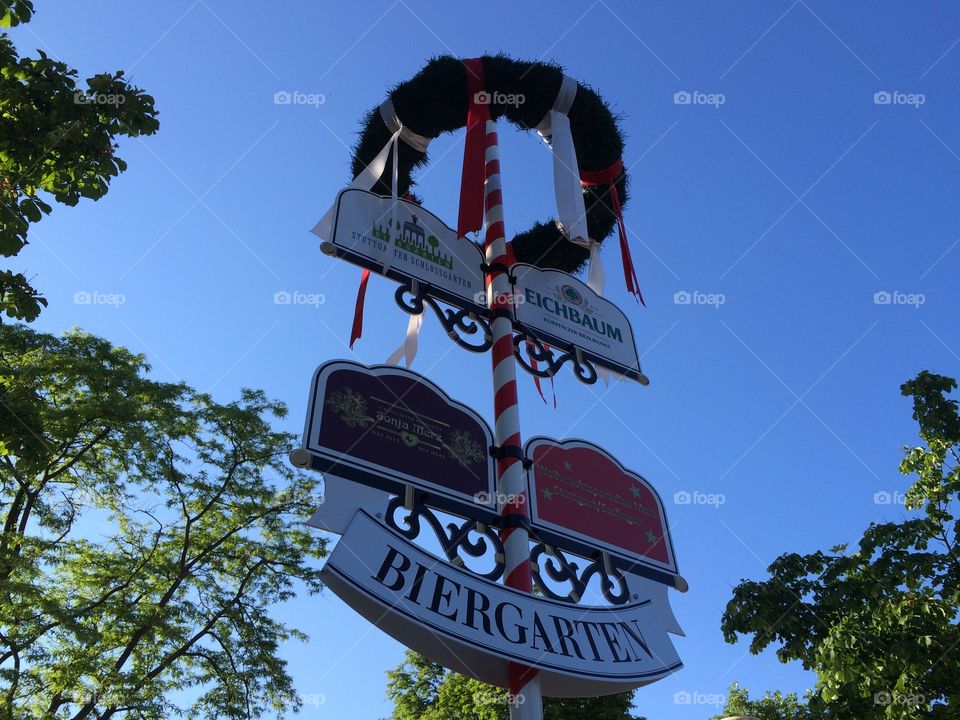 Bier garden sign