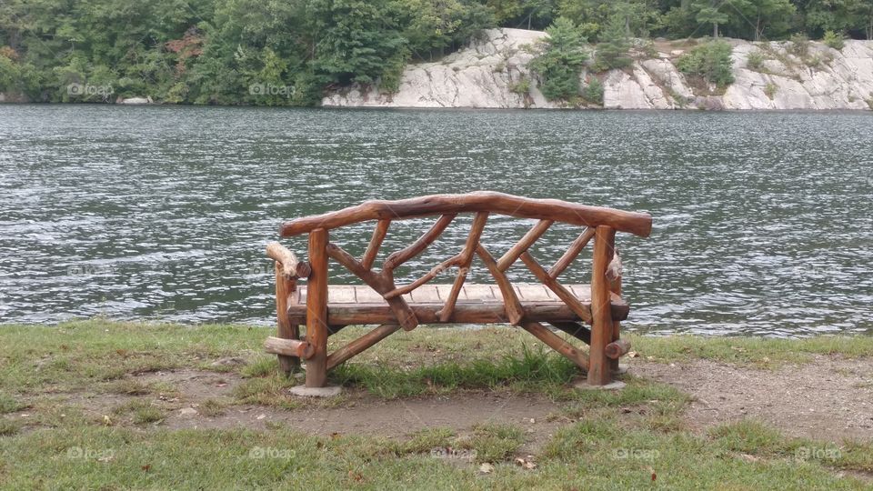 Bench by the lake