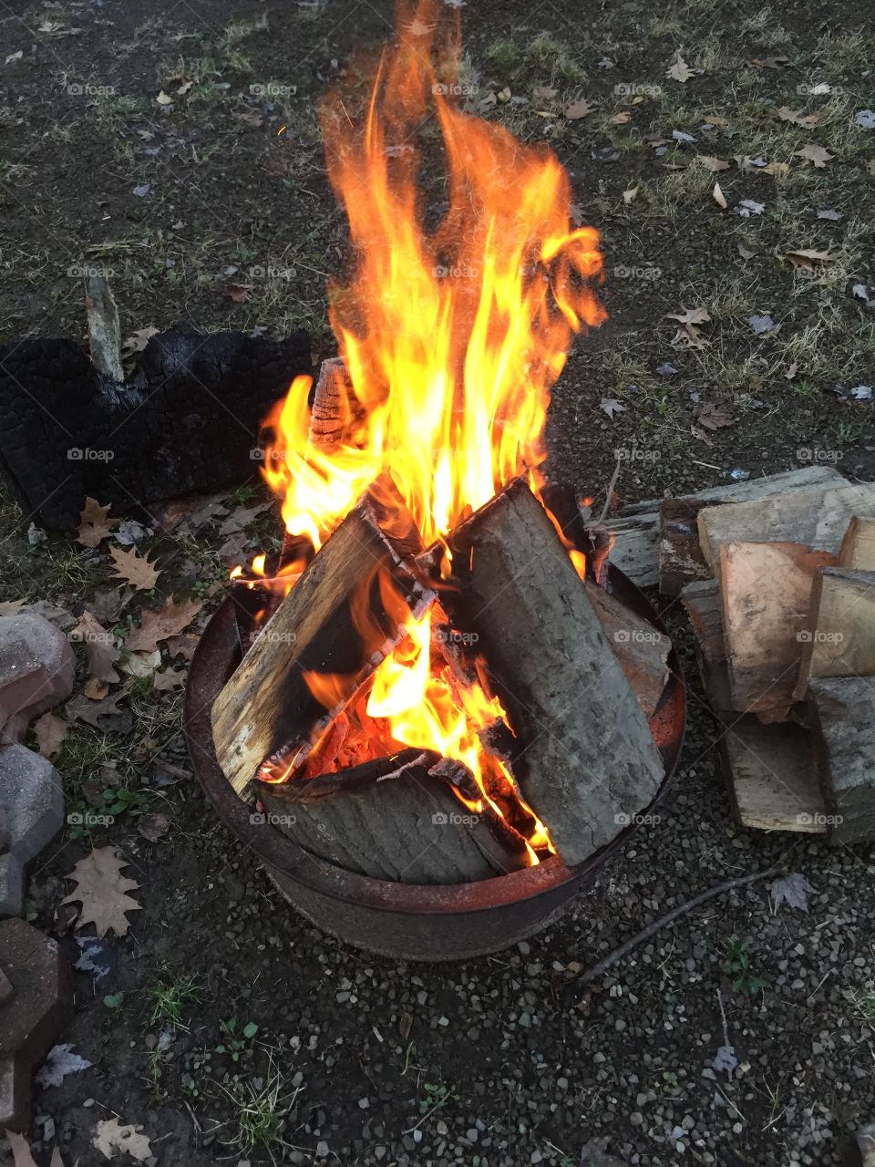 First camp fire of the season 