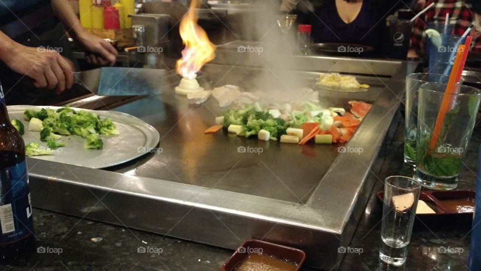 Night out enjoying Hibachi