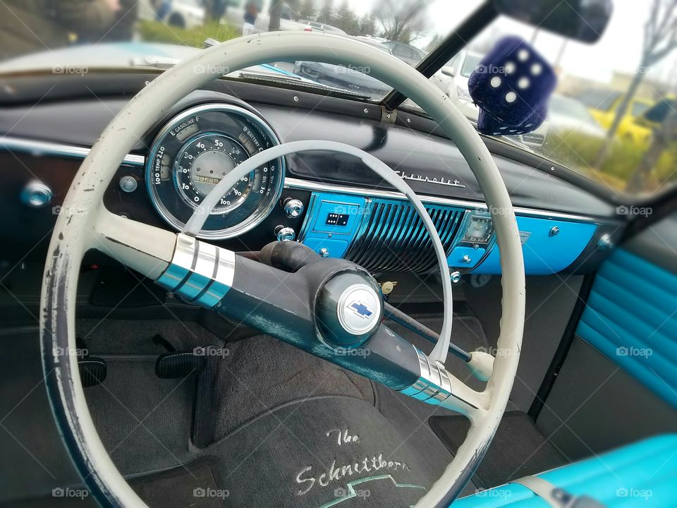 antique car interior