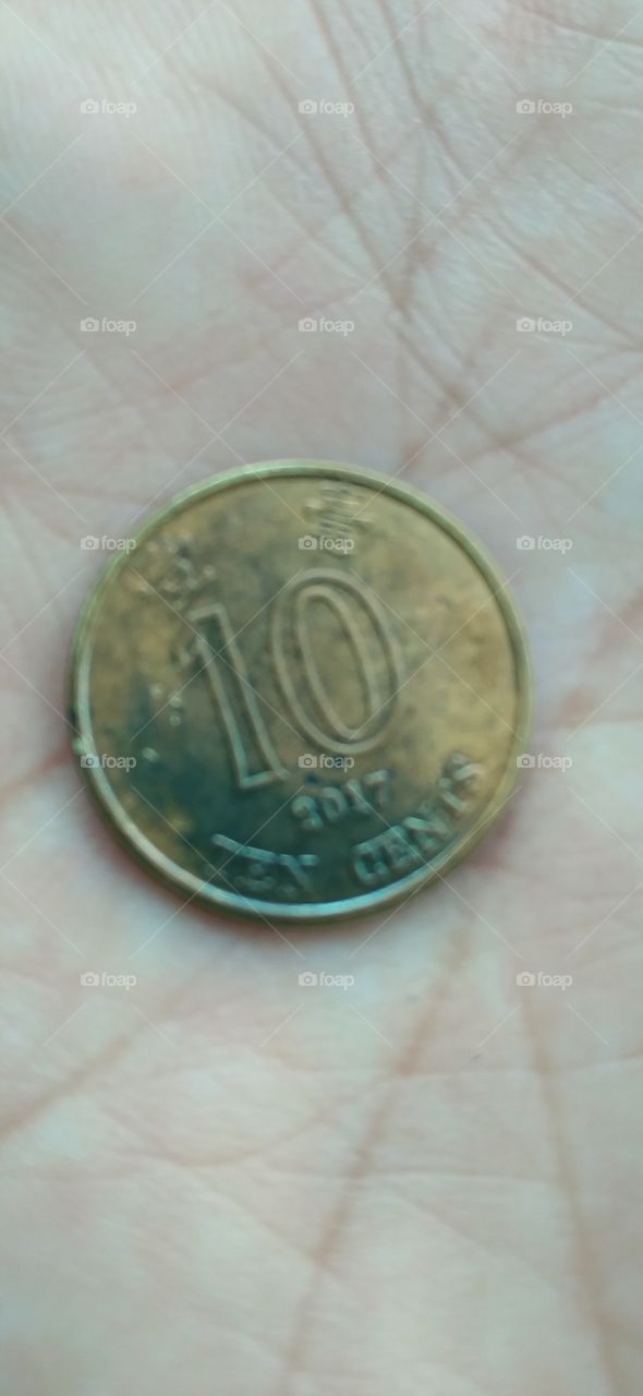 Coiin 10 cents Hong Kong.