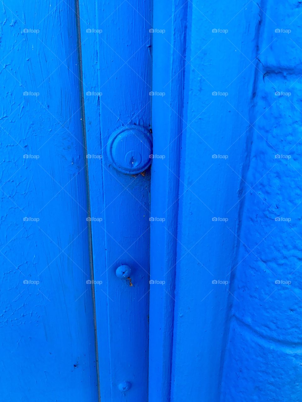 Close-Up Blue Door