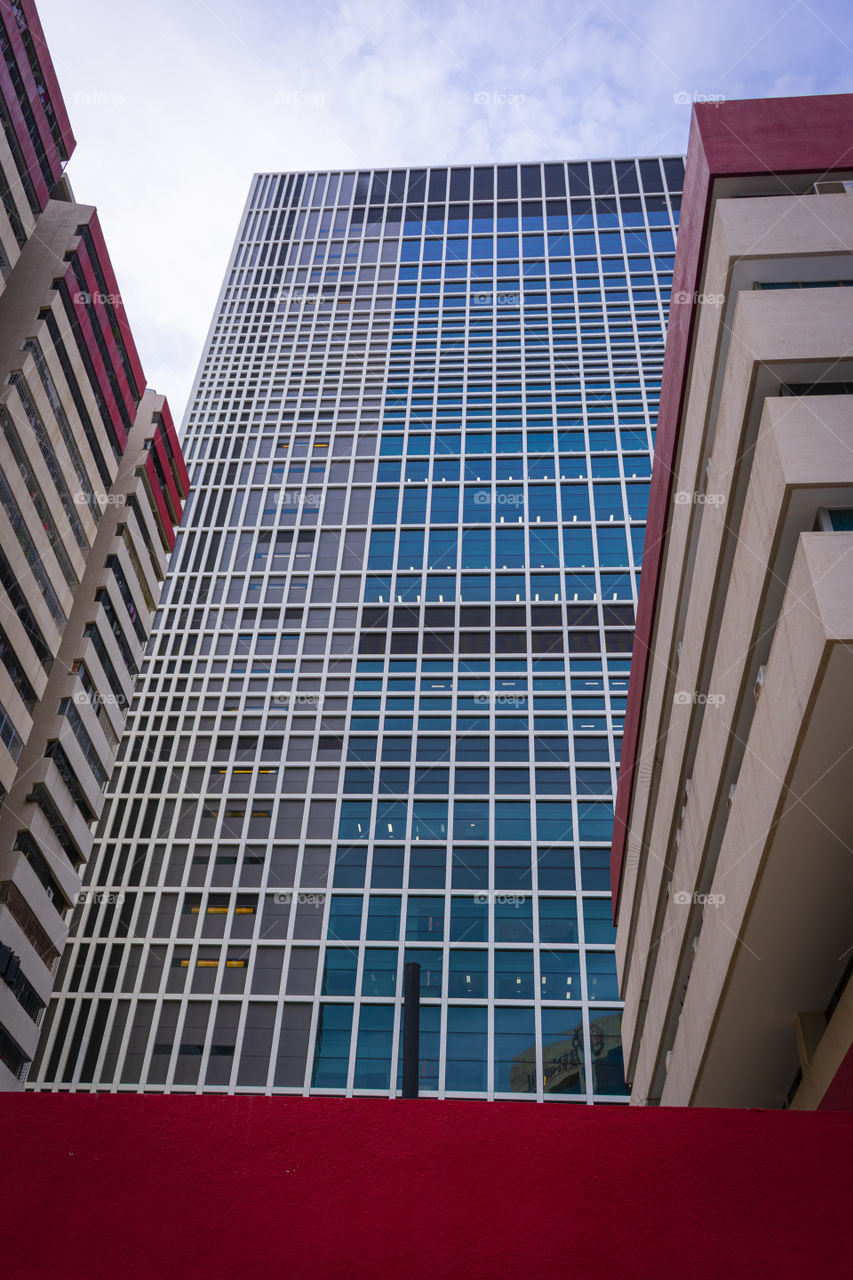 Tall building reaching the sky