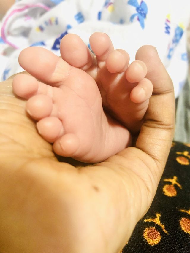 Ten little fingers Ten perfect toes fill our hearts with love that overflows.